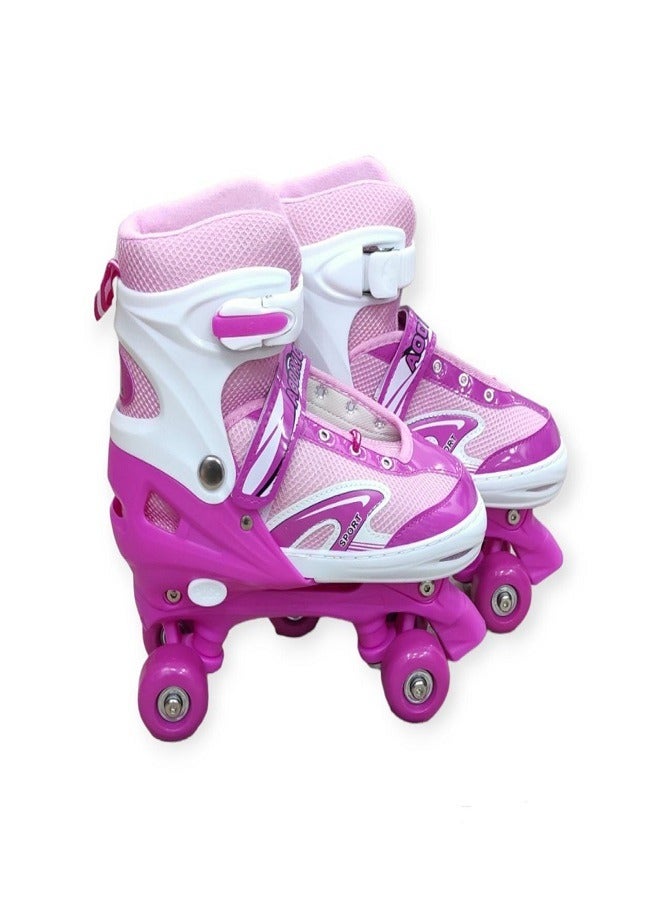 SPORT Skates  shoes 4 Wheel Outdoor Sports 3 Size Large (39-42) pink - Image 2